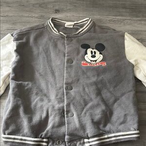 Disney Mickey Mouse Kids Gray and White Jacket H&Mx Disney